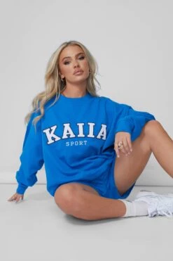 Kaiia Oversized Sweatshirt Cobalt Blue