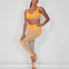 Mesh Insert Leggings Orange