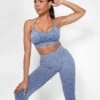 Seamless Acid Wash Legging Grey Wash