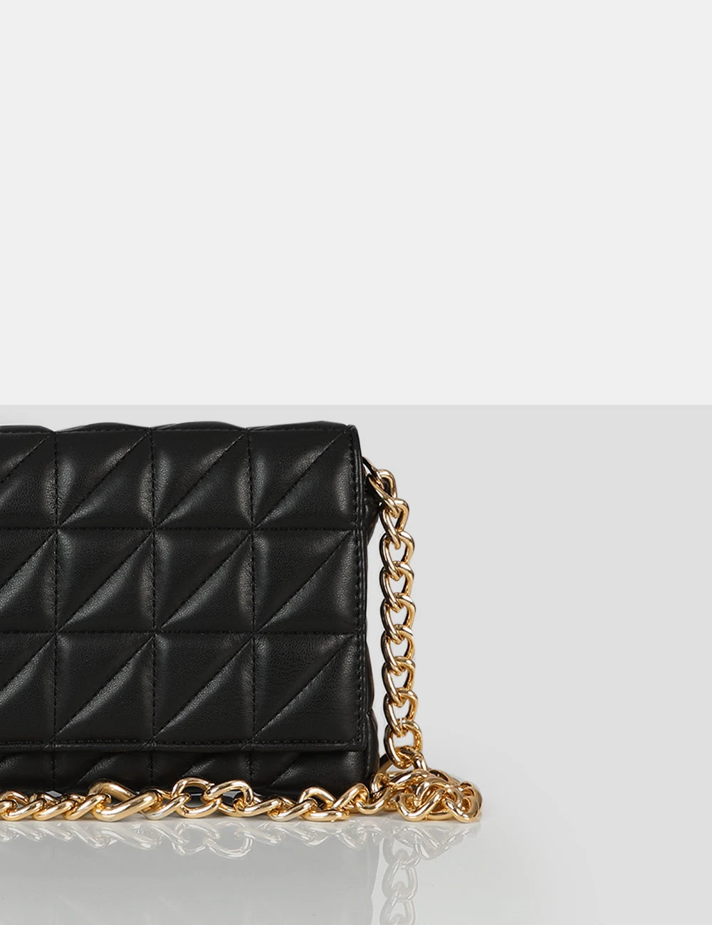 The Kahlo Black Gold Chain Shoulder Mini Bag - Image 3