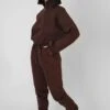 Oversized Fit Seam Front 90S Joggers Chocolate