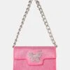 The Butterfly Pink Diamante Shoulder Bag