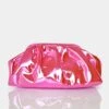 The Project Pink Iridescent Metallic Clutch Bag