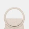 The Top Handle Natural Linen Circlur Handle Grab Bag