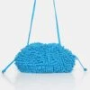 The Ausha Blue Chenille Clutch Bag