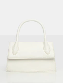 The Hailey White PU One Handle Mini Bag