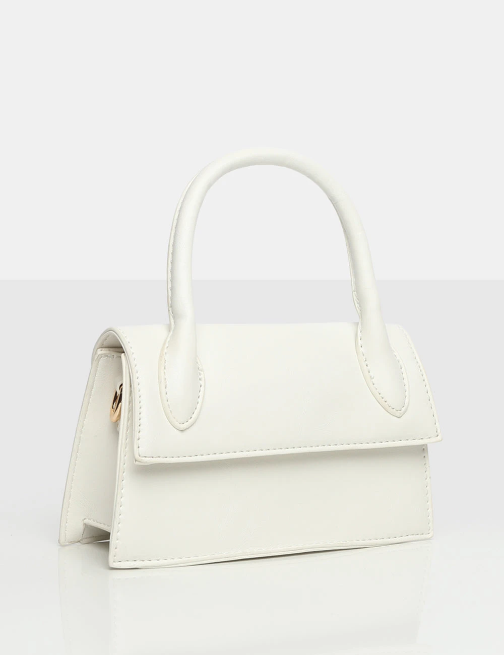 The Hailey White PU One Handle Mini Bag - Image 2