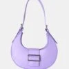 The Sicily Soft Lilac Pu Buckle Feature Hobo Shoulder Bag