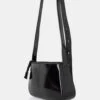 The Kass Black Pu Western Adjustable Shoulder Crossbody Bag