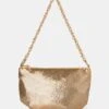The Slouch Gold Diamante Chainmail Baguette Chain Detail Shoulder Bag