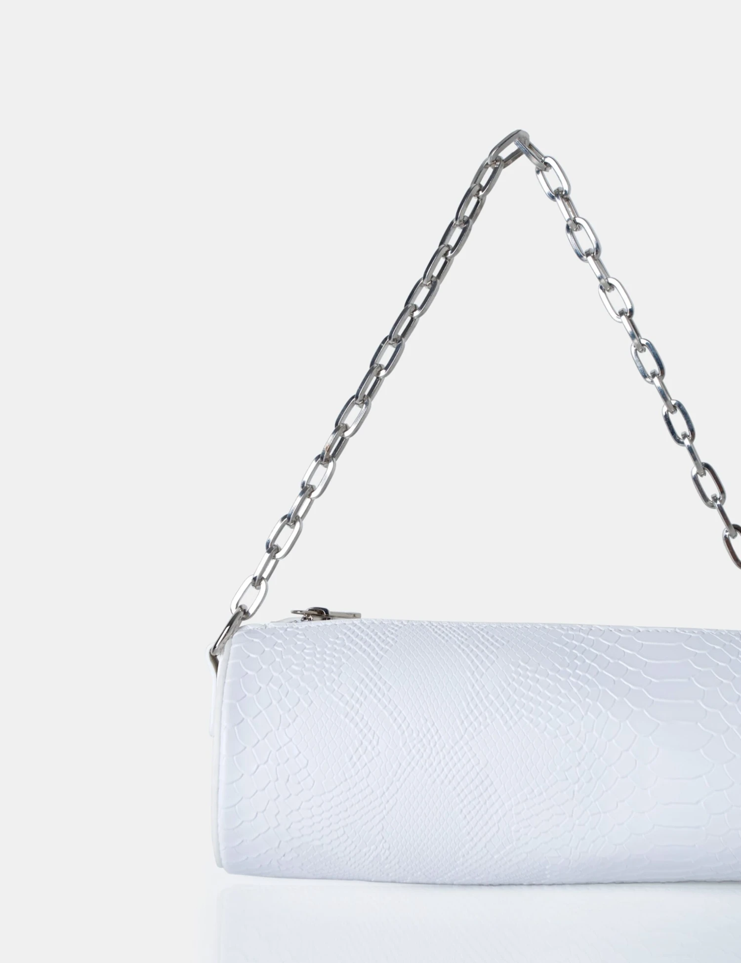 The Claudia White Croc Shoulder Bag - Image 4