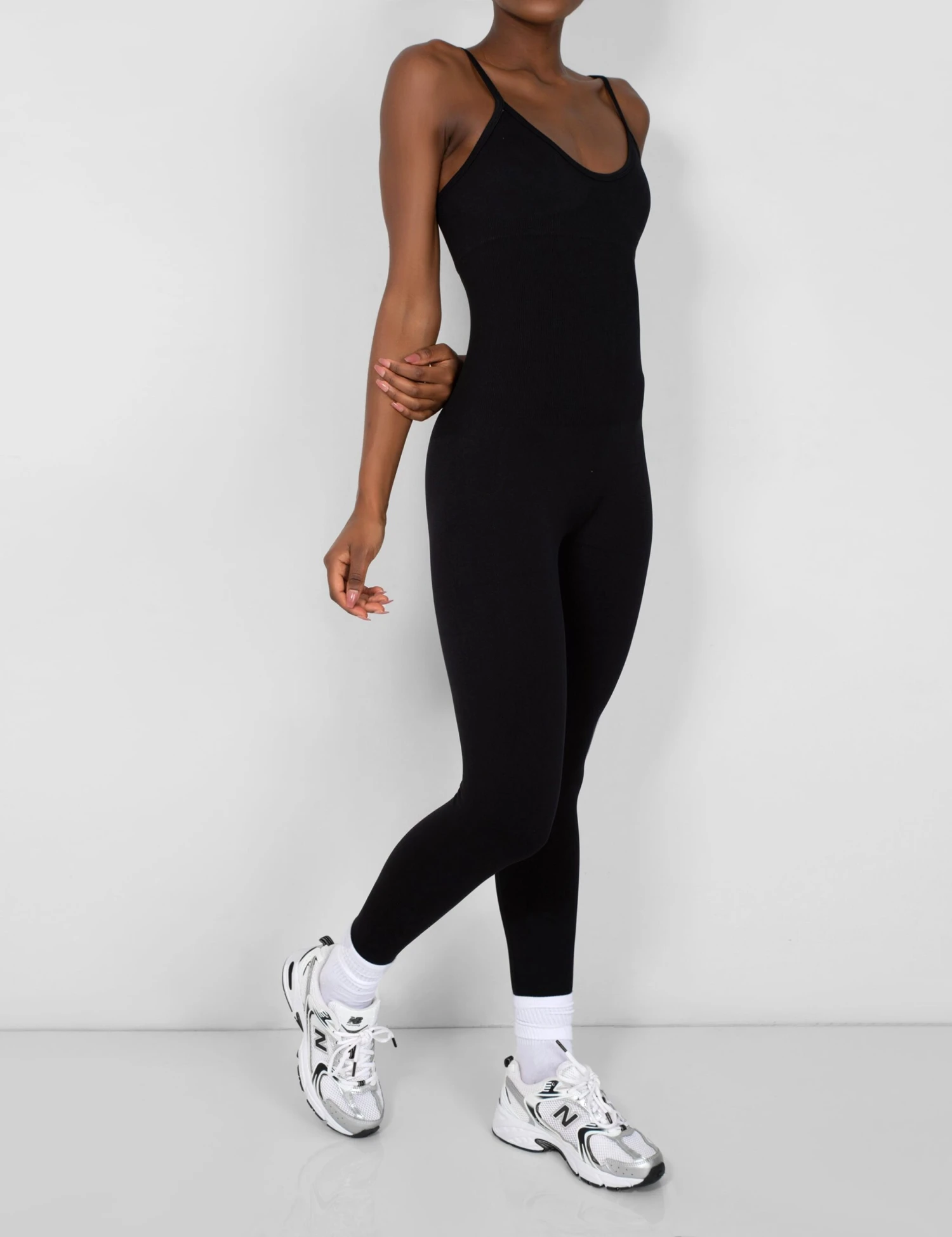 Seamless Unitard Jumpsuit Black - Image 2