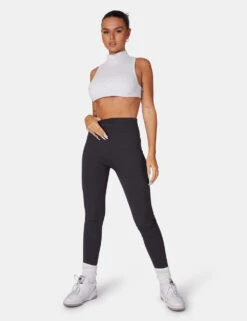 Kaiia Premium Rib Seamless Leggings Dark Grey