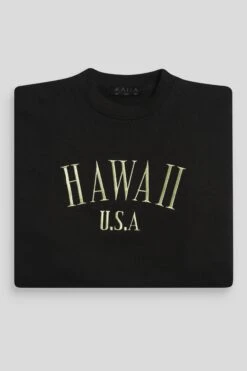 Hawaii Embroidered Sweatshirt Black