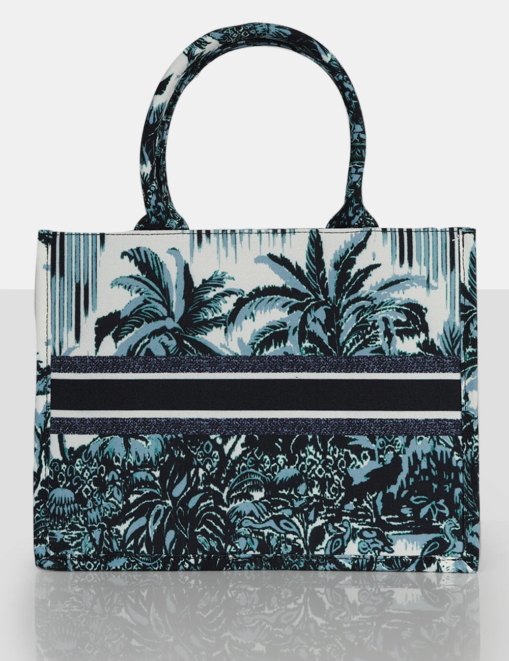 The Lourdes Canvas Blue Tote Bag