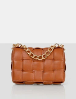 The Brodie Tan Premium Woven Shoulder Bag
