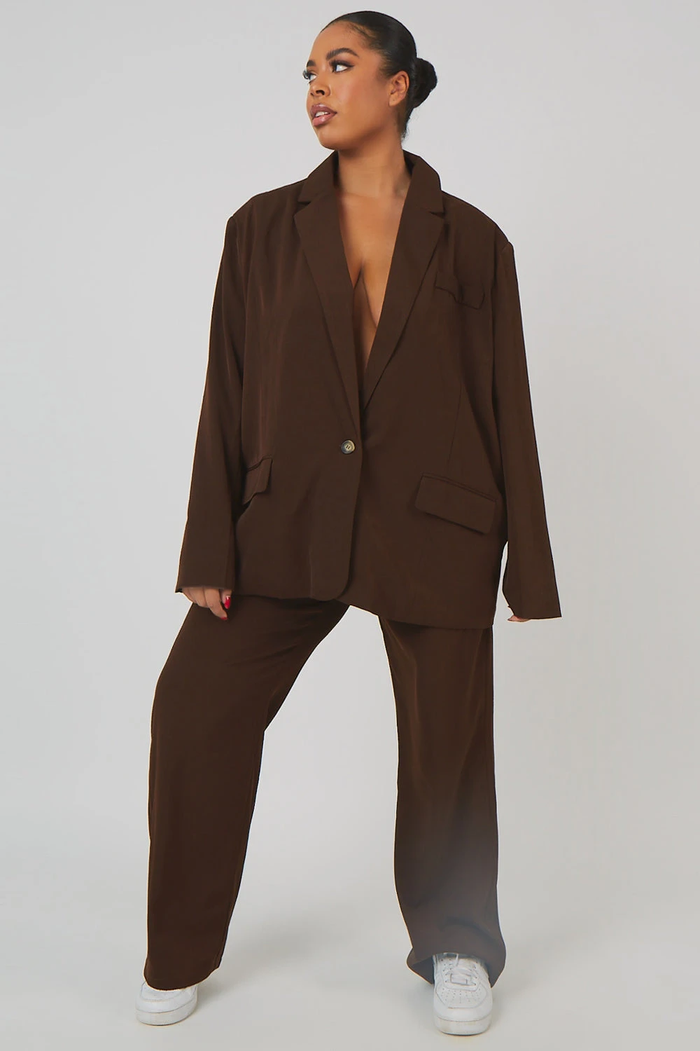 Curve Dad Blazer Chocolate - Image 2