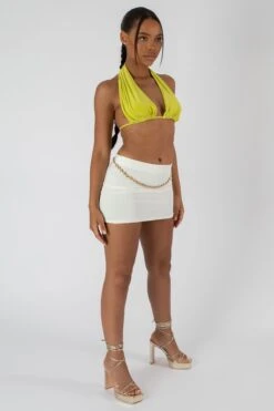 Slinky Micro Mini Skirt White