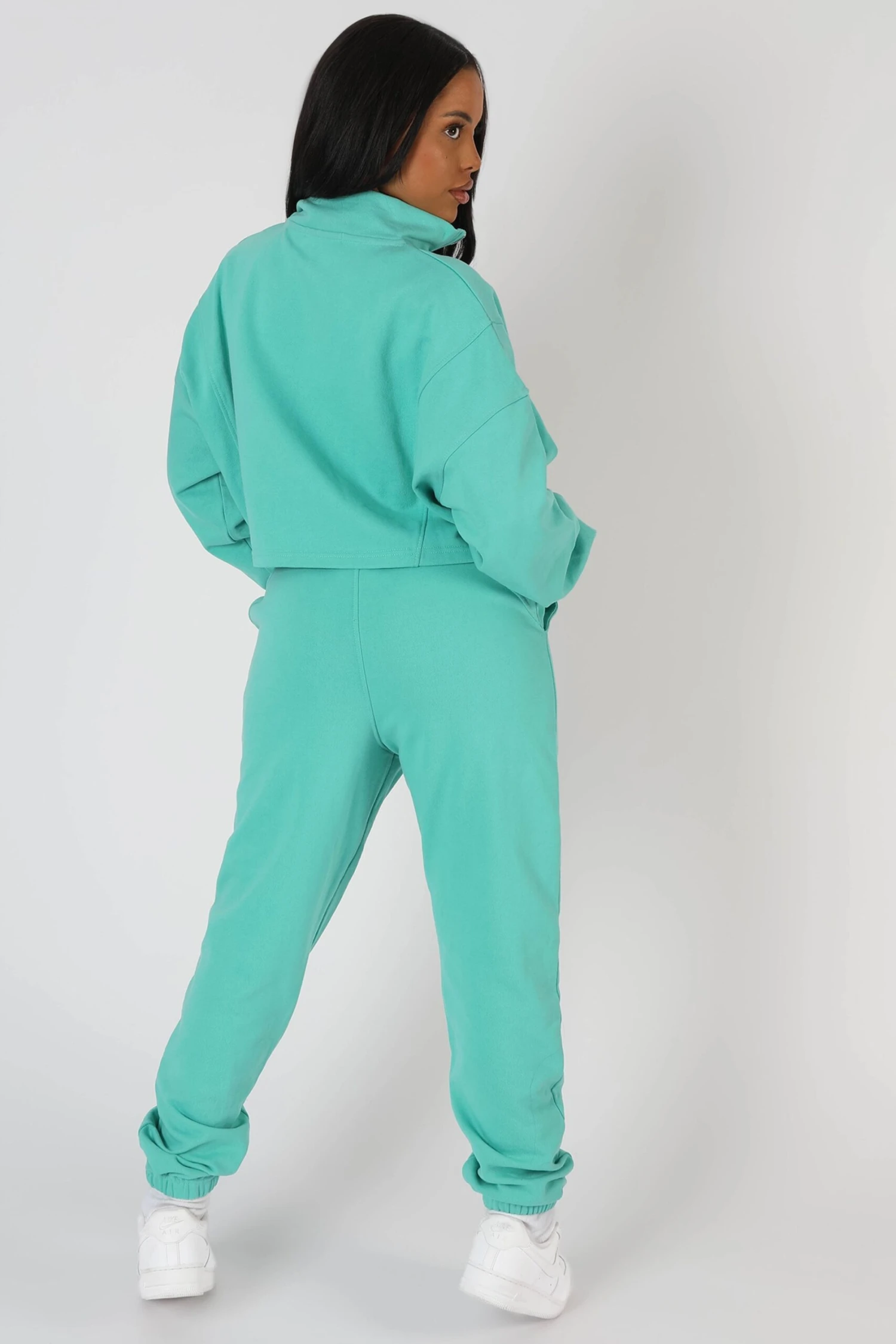 Half Zip Crop Sweatshirt Peppermint - Image 5