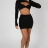Slinky Skirt And Top Co-ord Black